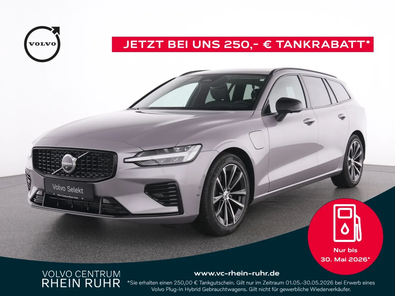 VOLVO V60 T6 Recharge AWD Plus Dark+PANO+HEAD-UP+360°KAM+MEMRY+ - 350 PS